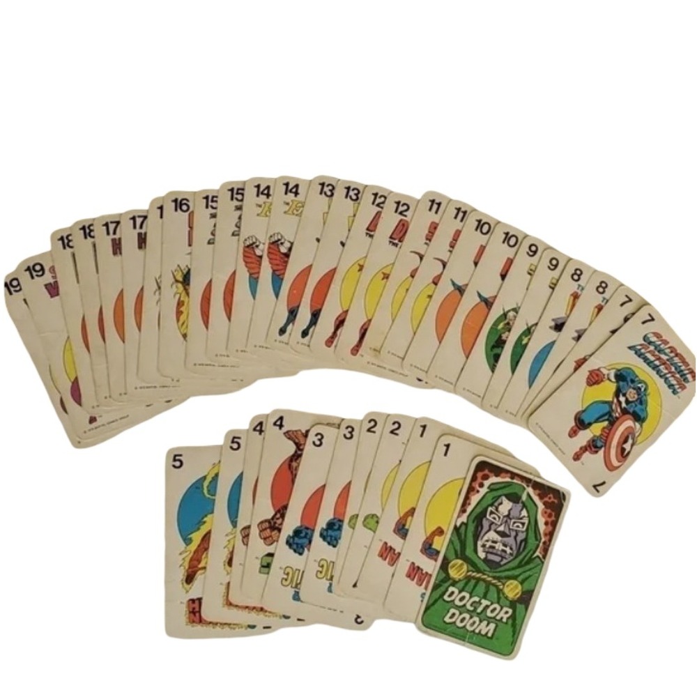 Marvel Comics Super Heroes Card Game‎ Vintage 1978 Milton Bradley Incomplete Set